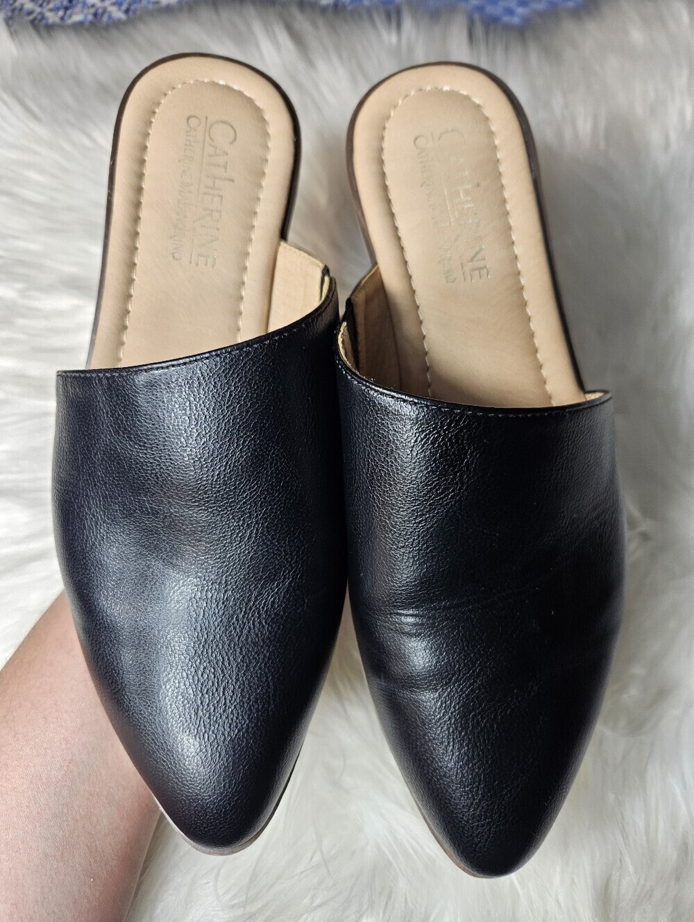Catherine Malandrino Asymmetric Mule Flat Black